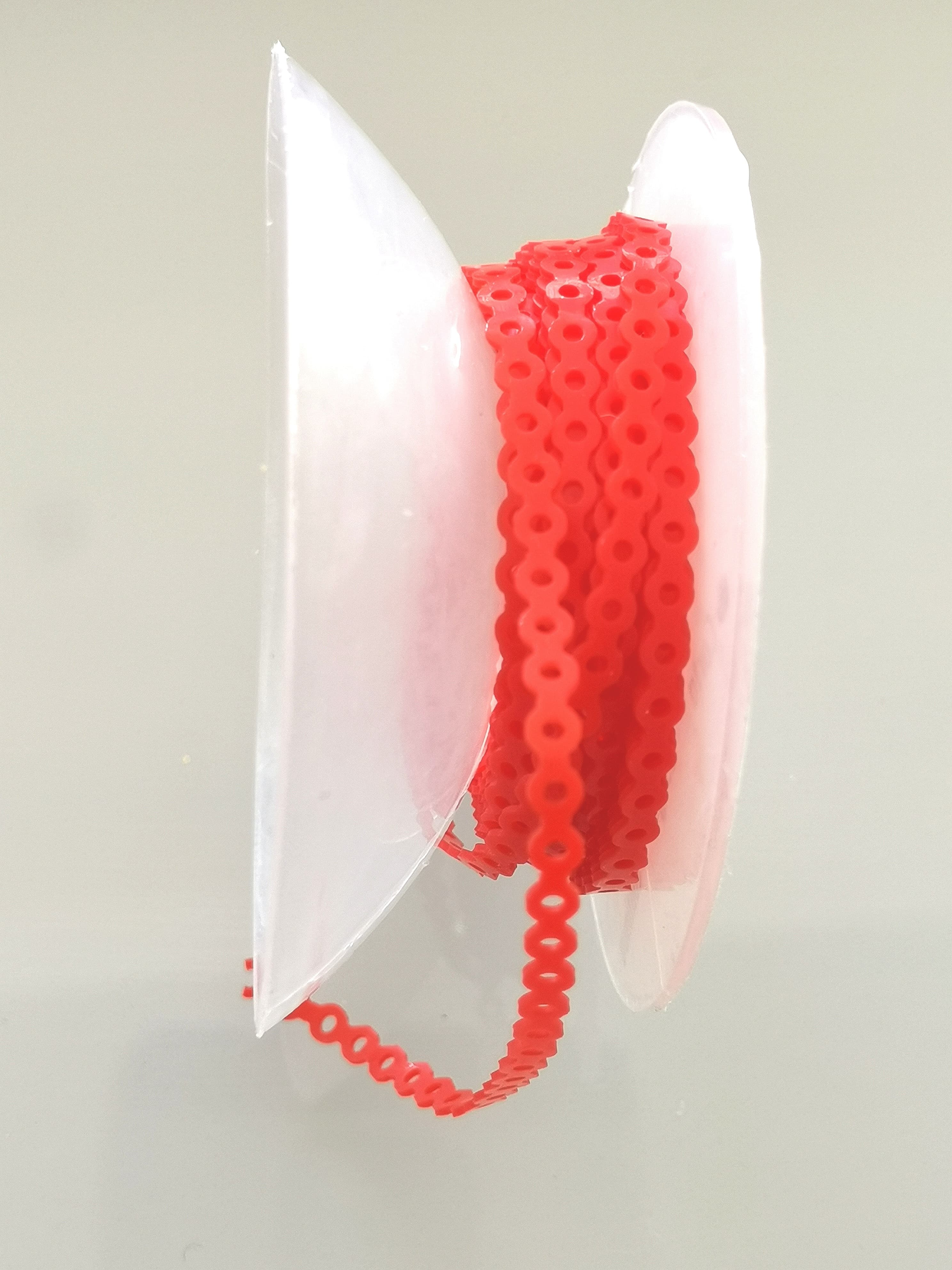 CADENA SHORT CLASSIC 5M COLOR ROJO (1 PIEZA)